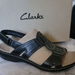 Clarks Black Sandals for Effortless Style